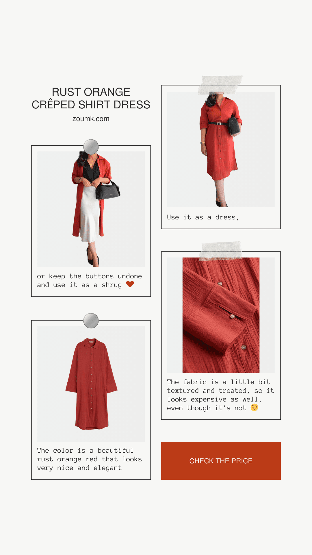 H&M Crêped Shirt Dress