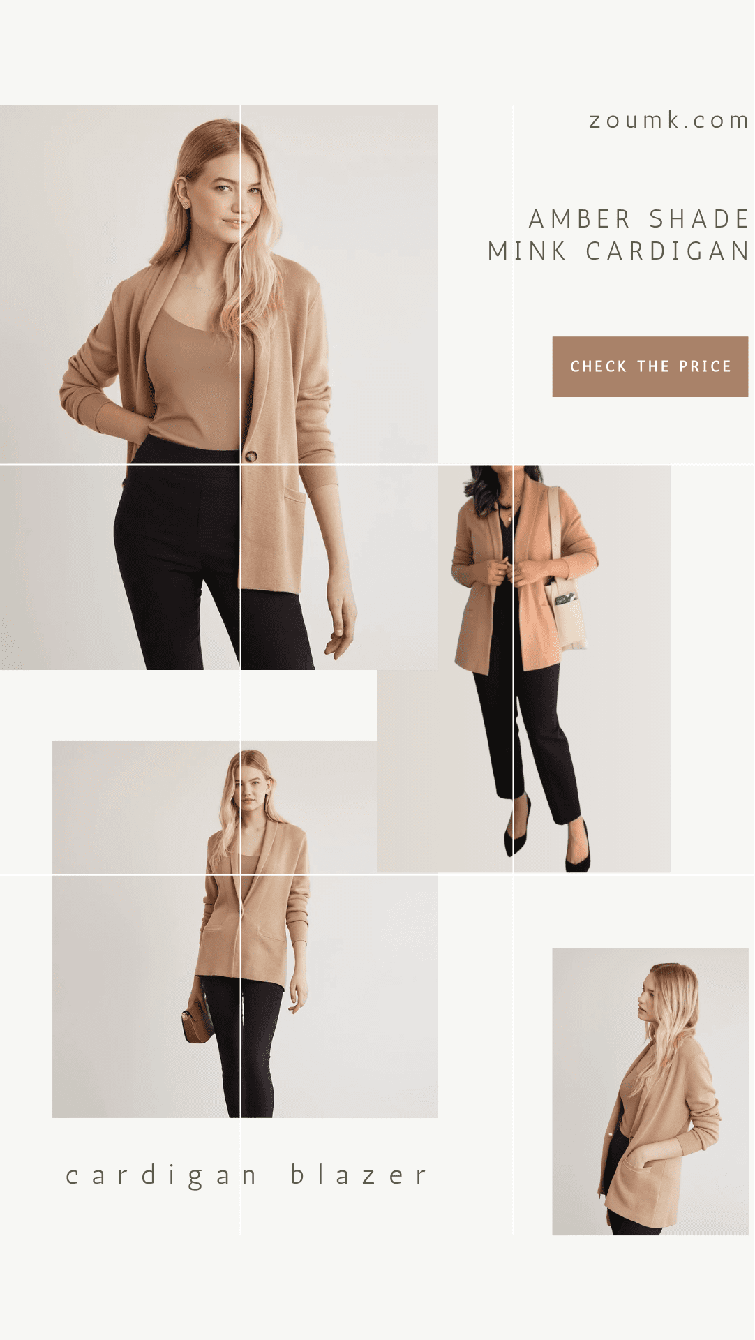 RW&CO One-Button Fitted Knit Cardigan Blazer