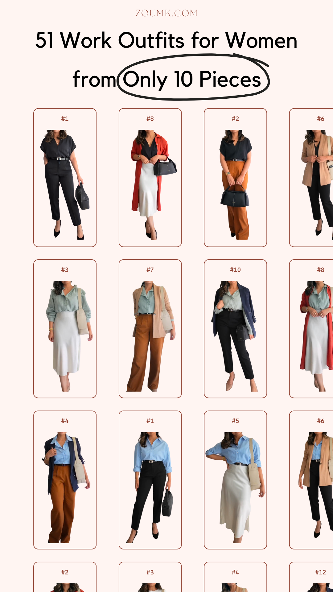 51 Work Outfits for Women from ONLY 10 pieces