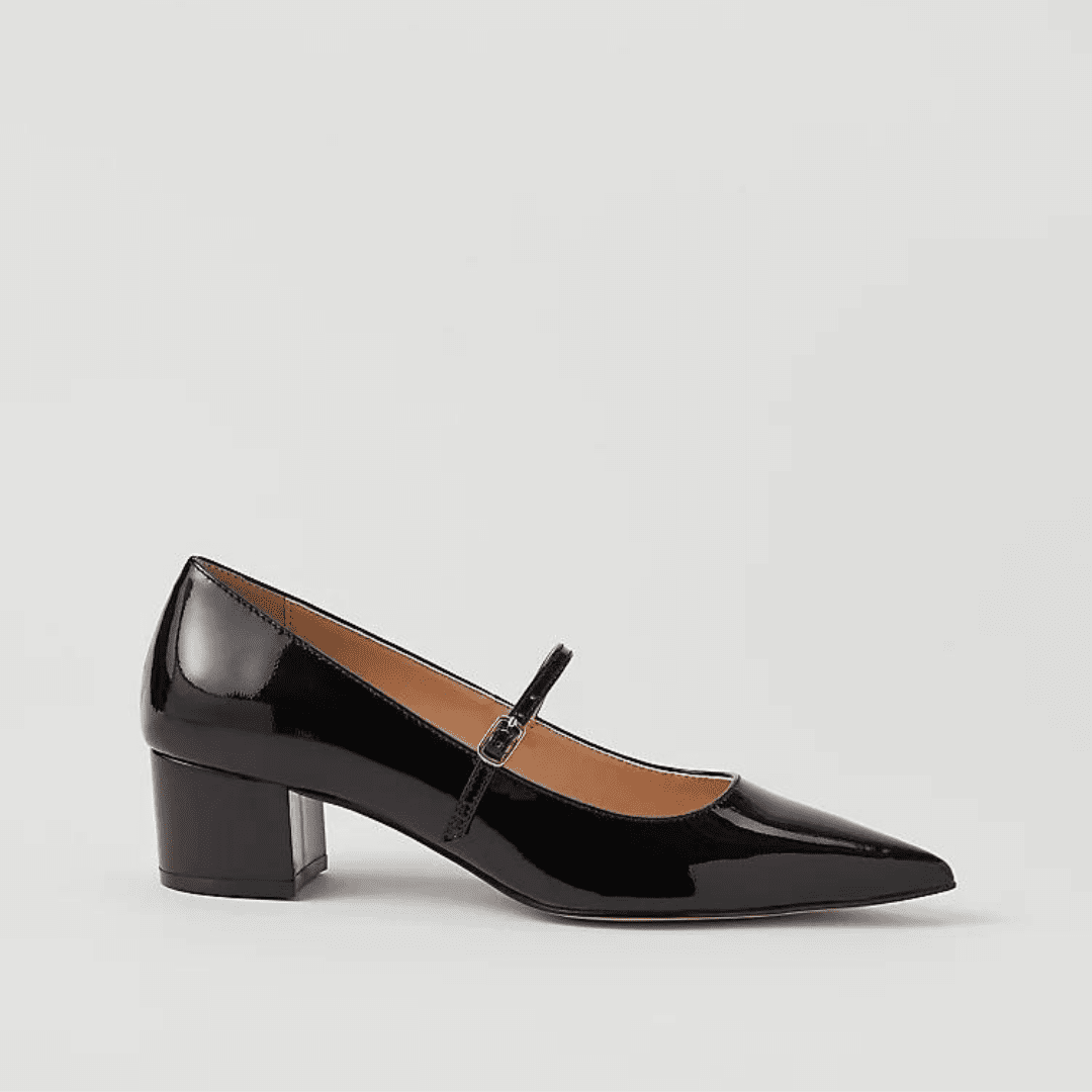 ANN TAYLOR Patent Mary Jane Block Heel Pump