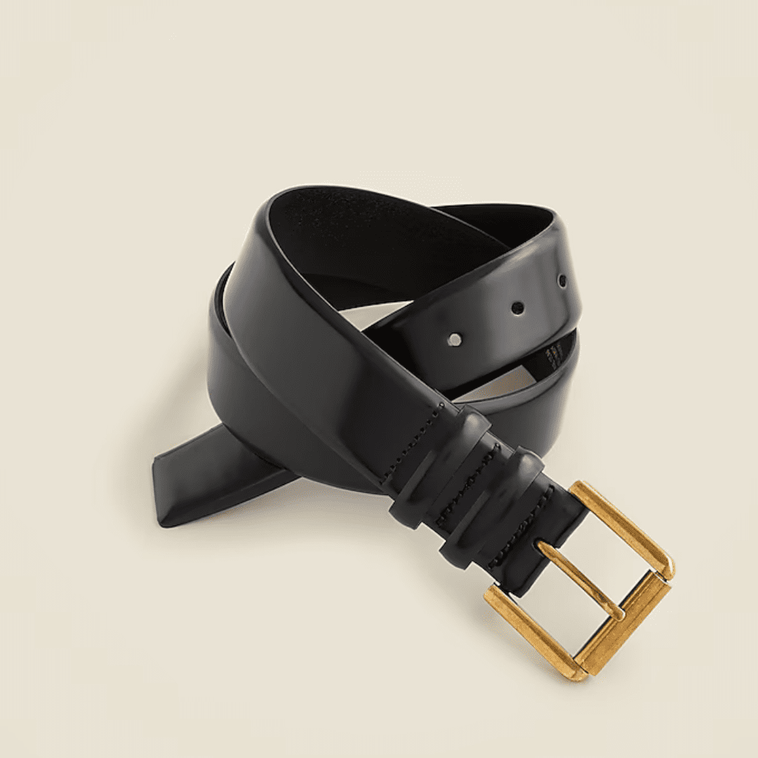 J.CREW Wide Belt In Spazzolato Leather
