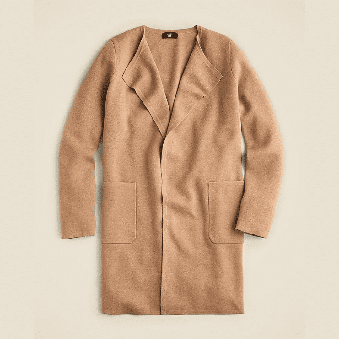 J.CREW Juliette Collarless Sweater-Blazer