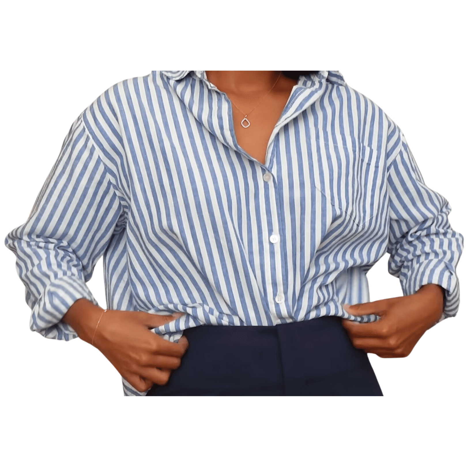 SEZANE Striped Blue Max Shirt