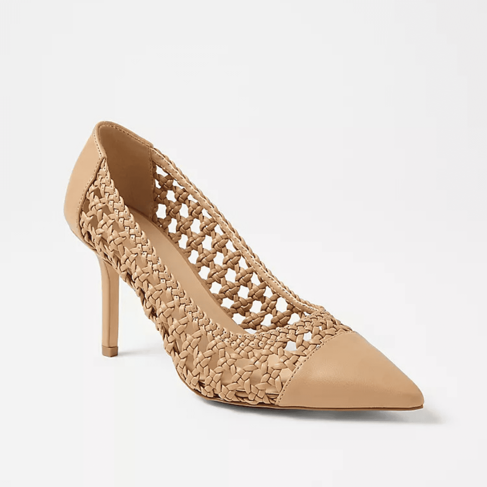 5 Styling Tips & 19 Outfit Ideas to Elevate Your Casual Work Outfits (Without Spending More). ANN TAYLOR Mae Woven Pumps - Desert Sand