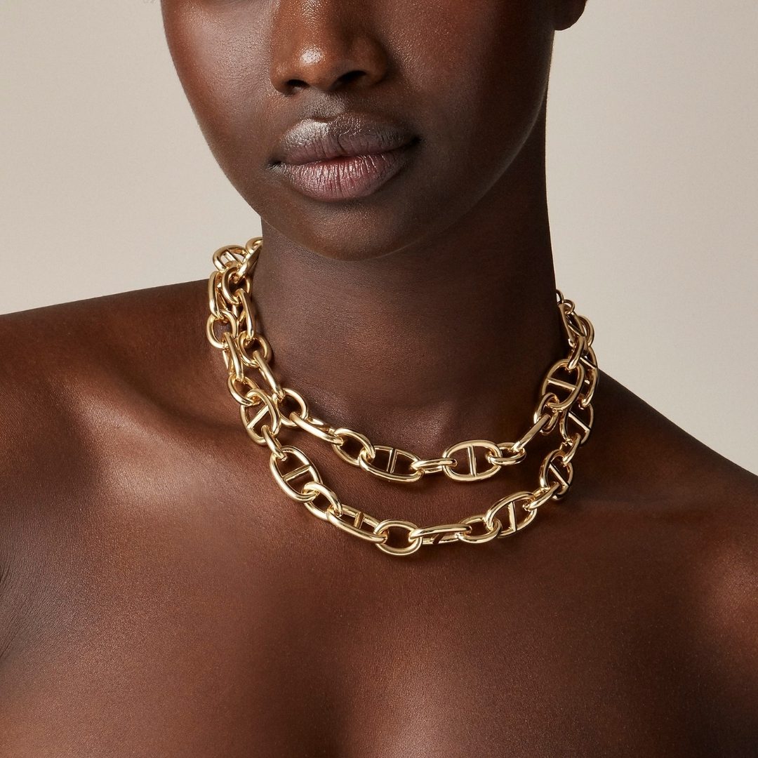 J.CREW Signature Gold-Link Necklace