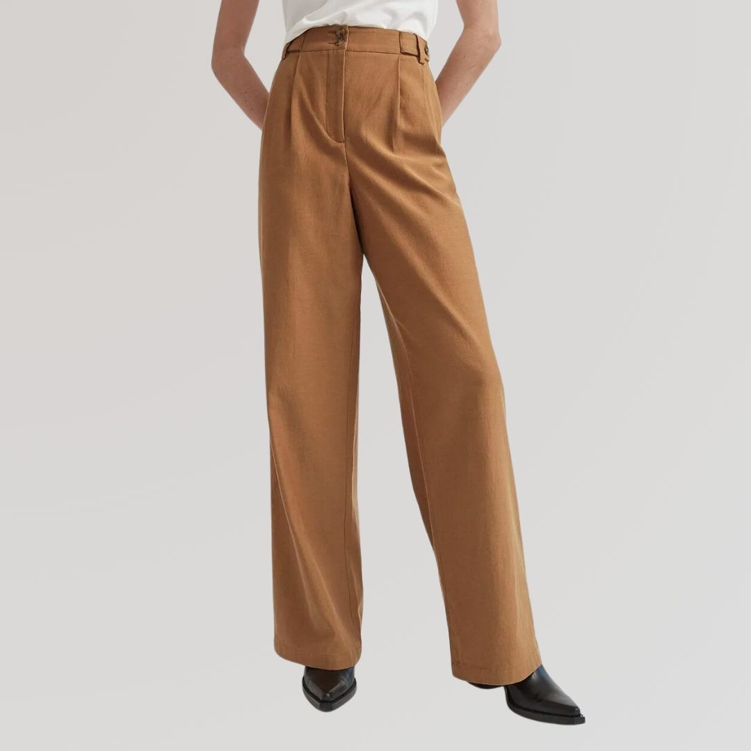 RW&CO Wide-Leg High-Rise Tencel Pant – Rubber