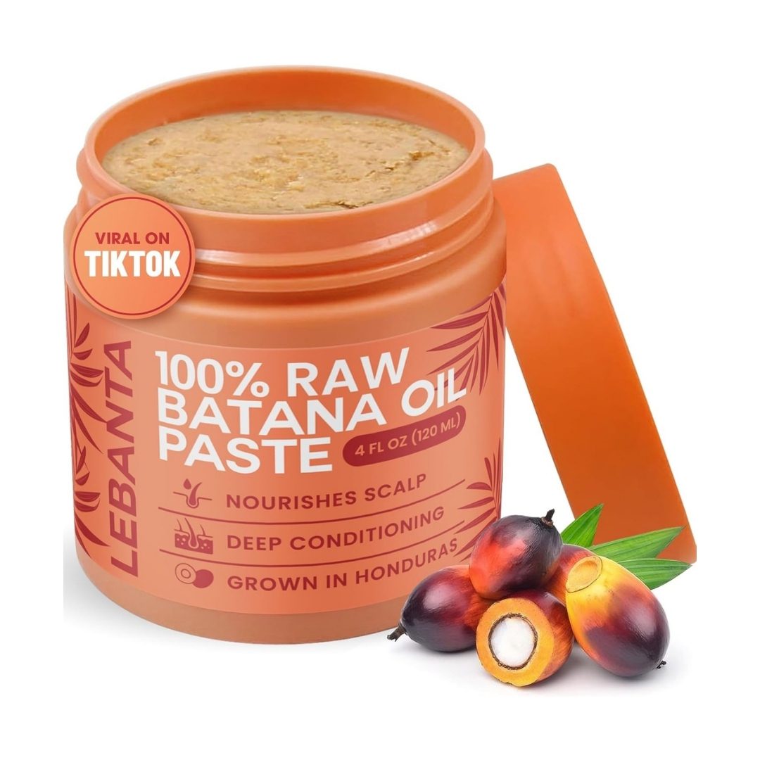 AMAZON | LEBANTA | Raw Batana Oil for Hair Growth - 100% Pure, Organic 4oz Batana from Honduras for Thick and Strong Natural Hair - Dr. Sebi Unrefined Cold Pressed Cosmetic Scalp Mask for Men & Women (1 Pack)