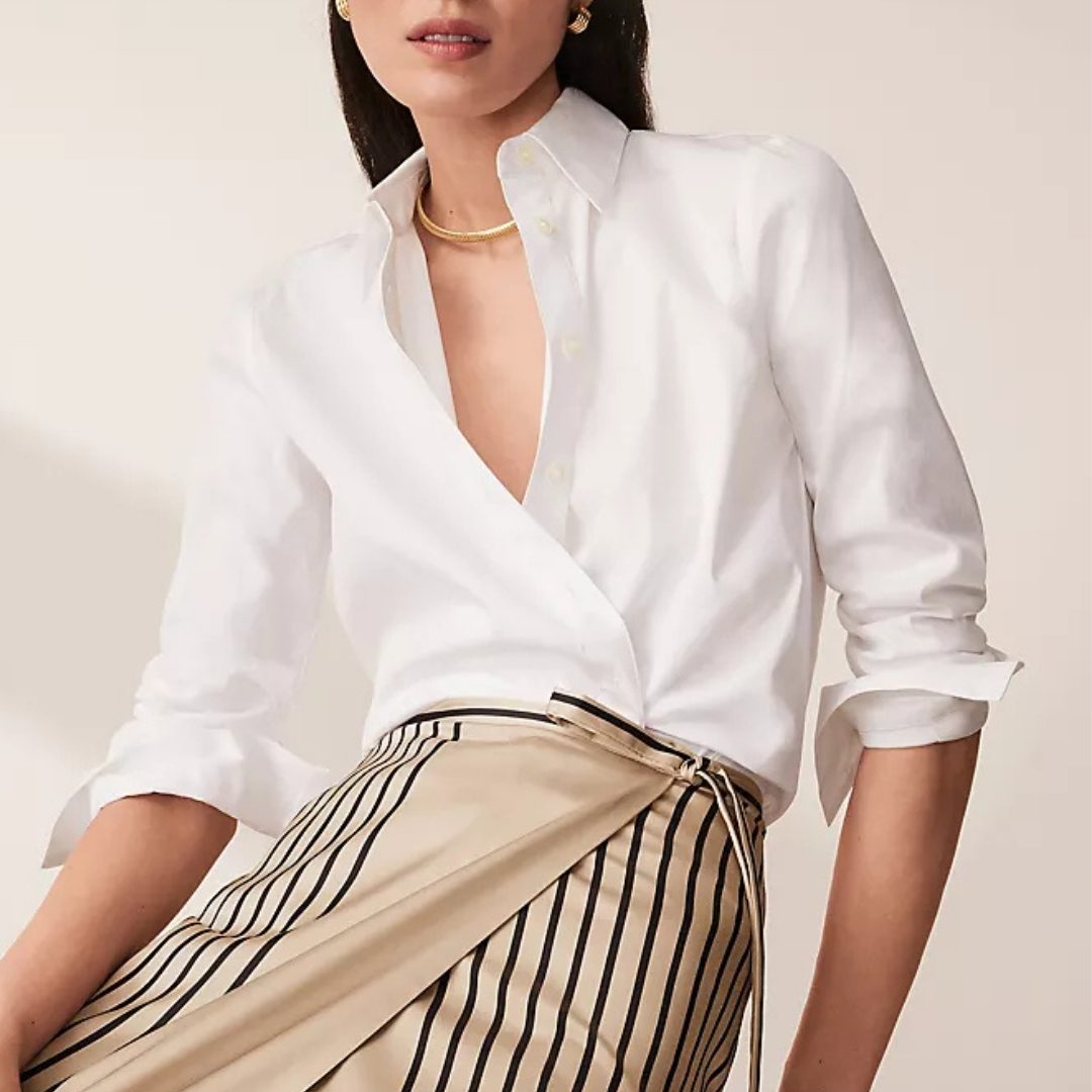 ANN TAYLOR | Relaxed Perfect Shirt – White