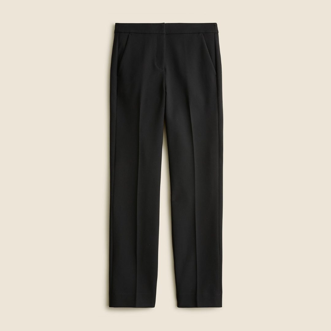 J.CREW | Kate Straight-Leg Pant In Four-Season Stretch – Black