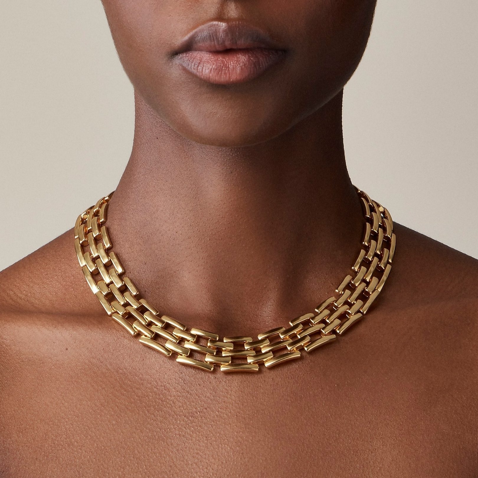 CG767_YL5433_mJ.CREW | Watchband Chain Necklace – Burnished Gold