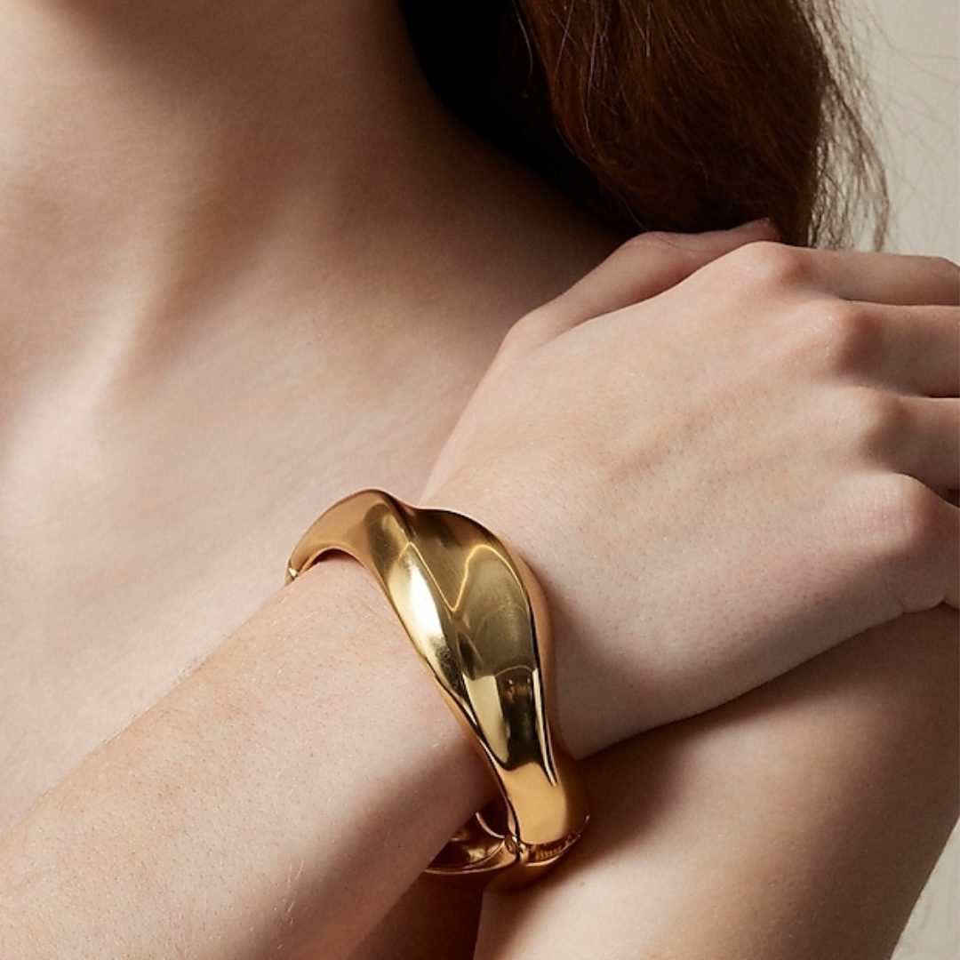 J.CREW | Sculptural Cuff Bracelet – Burnished Gold