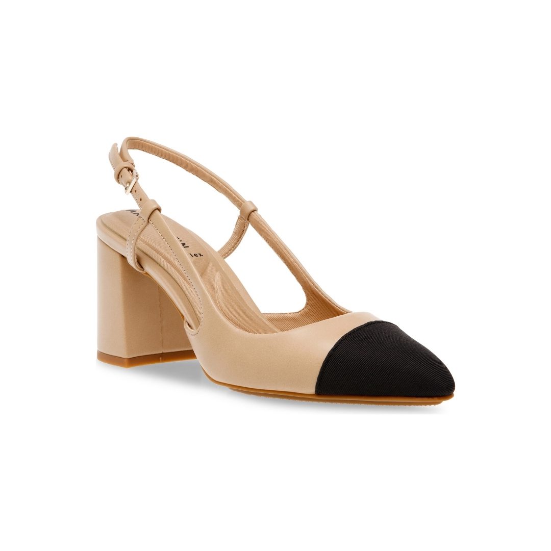 NORDSTROM | ANNE KLEIN | Brinlee Pointed Toe Pump (Women) – Nude: Black
