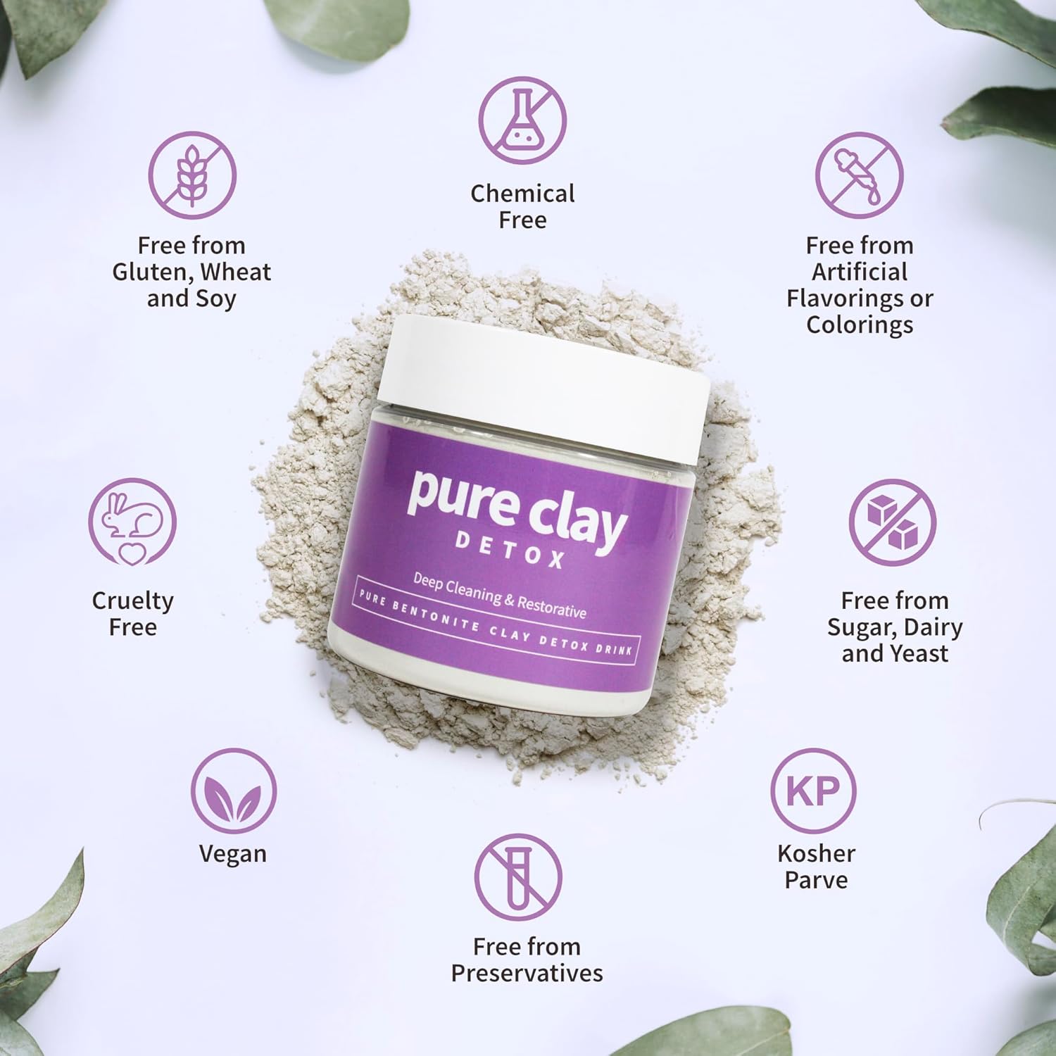 AMAZON | PURE CLAY | Detox Clay Mask – Pure Bentonite Clay Detox Drink